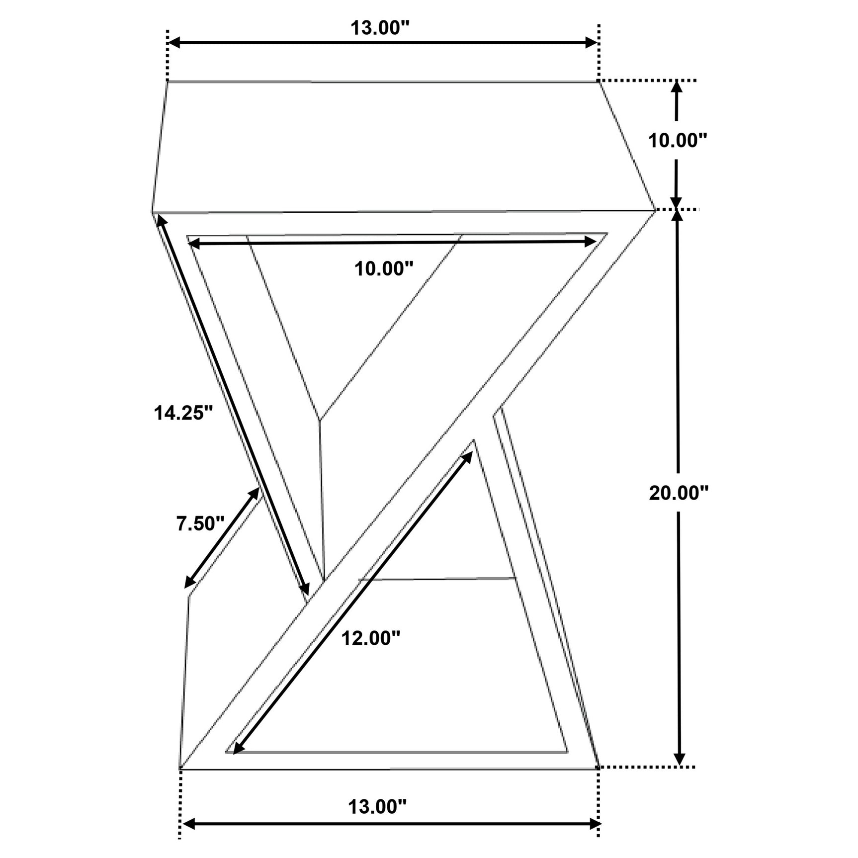 Lily Solid Reclaimed Wood Accent Side Table Natural - Tampa Furniture Outlet
