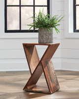 Lily Solid Reclaimed Wood Accent Side Table Natural - Tampa Furniture Outlet