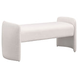 Tampa Furniture Outlet - Coaster - Peoria Velvet Upholstered Accent Bench Ivory - 910199