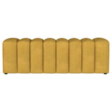 Summer Fabric Upholstered Tufted Accent Bench Mustard Yellow - Tampa Furniture Outlet
