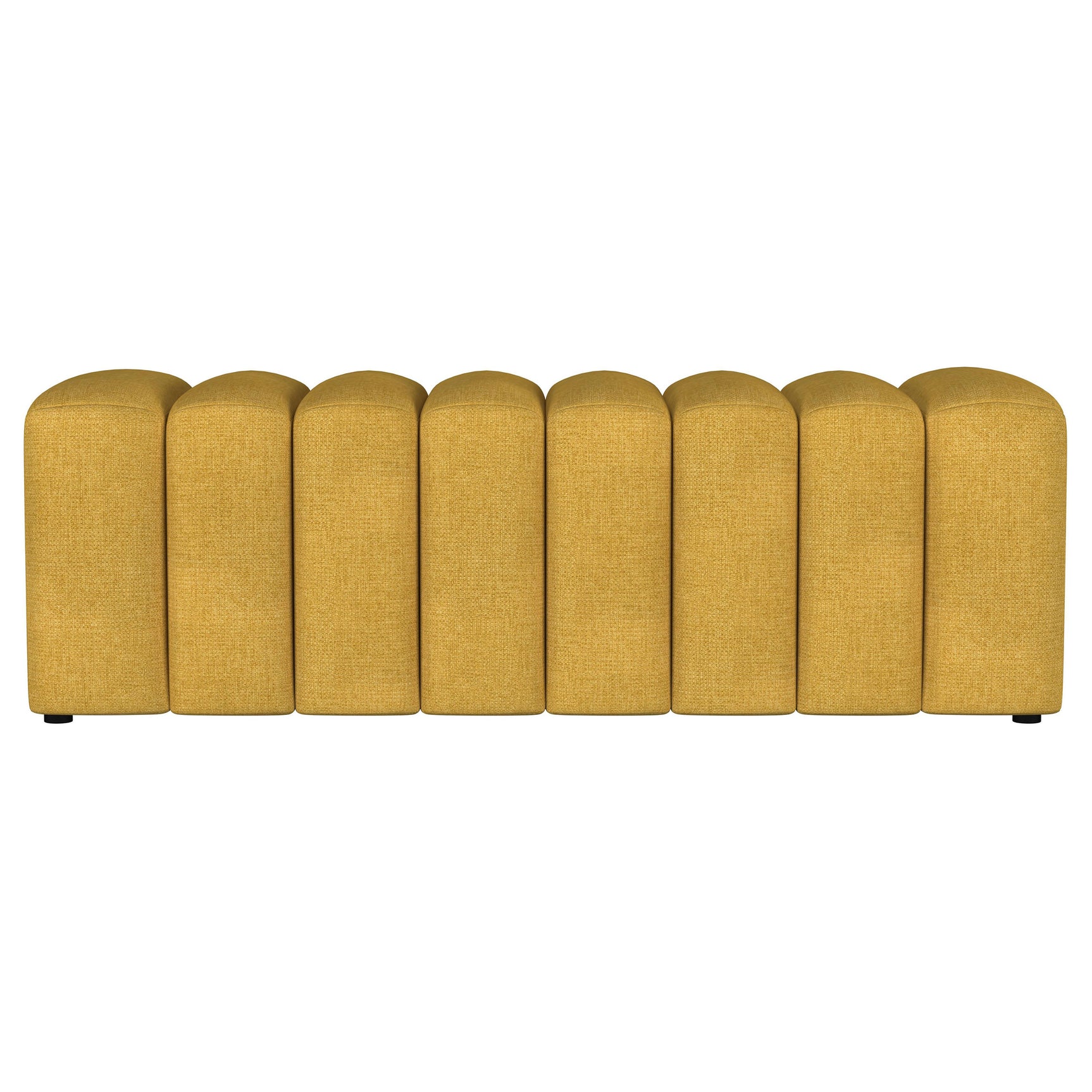 Summer Fabric Upholstered Tufted Accent Bench Mustard Yellow - Tampa Furniture Outlet