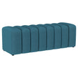 Tampa Furniture Outlet - Coaster - Summer Fabric Upholstered Tufted Accent Bench Peacock Blue - 910293