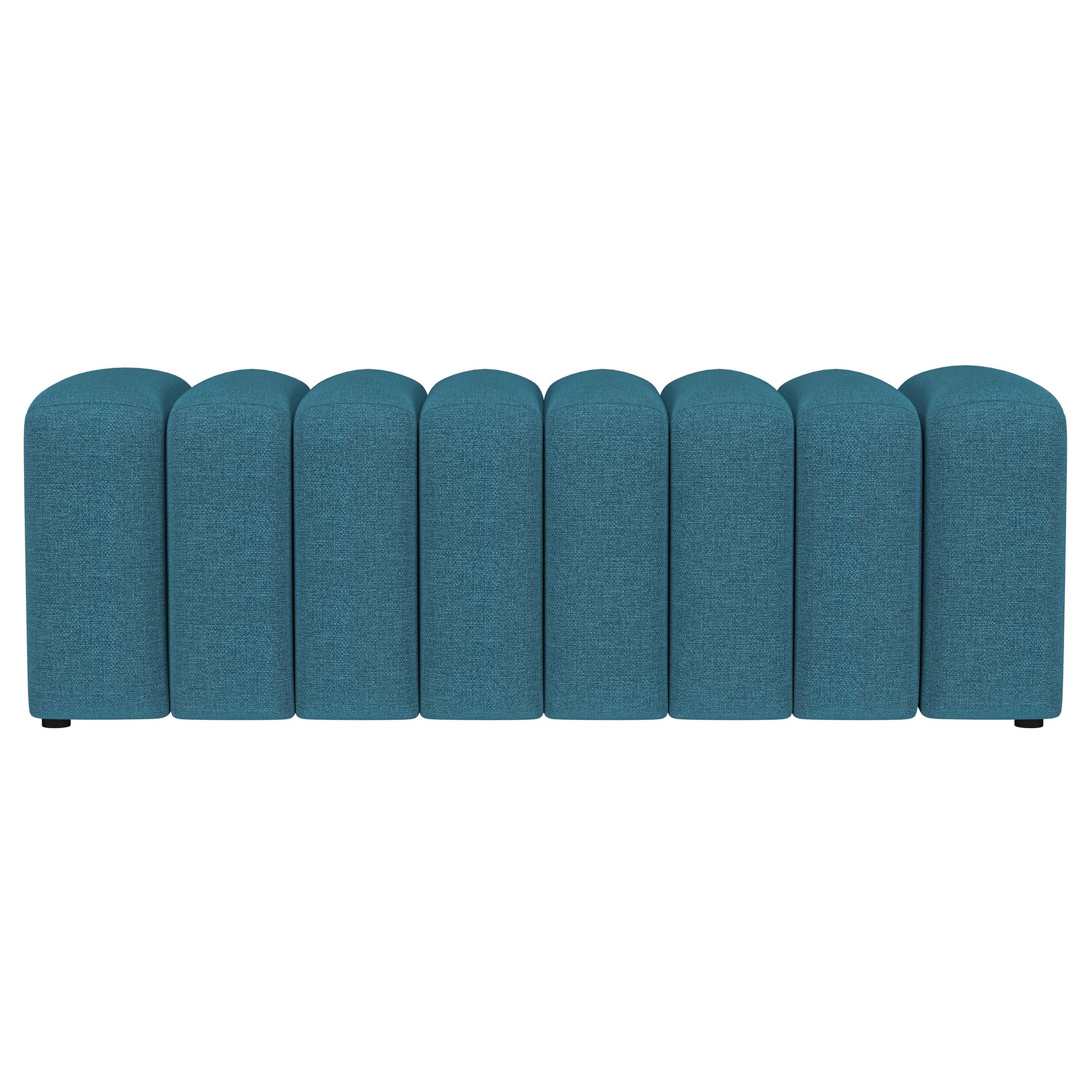 Summer Fabric Upholstered Tufted Accent Bench Peacock Blue - Tampa Furniture Outlet