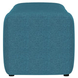 Summer Fabric Upholstered Tufted Accent Bench Peacock Blue - Tampa Furniture Outlet