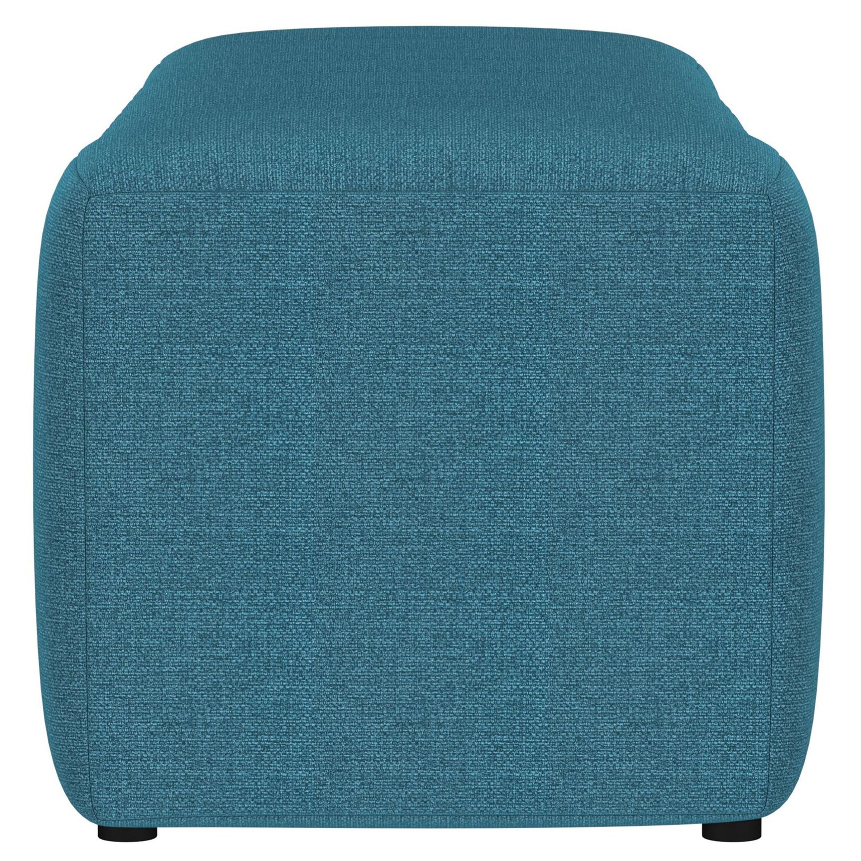 Summer Fabric Upholstered Tufted Accent Bench Peacock Blue - Tampa Furniture Outlet