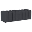 Tampa Furniture Outlet - Coaster - Summer Fabric Upholstered Tufted Accent Bench Charcoal - 910294