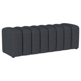 Tampa Furniture Outlet - Coaster - Summer Fabric Upholstered Tufted Accent Bench Charcoal - 910294