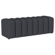 Tampa Furniture Outlet - Coaster - Summer Fabric Upholstered Tufted Accent Bench Charcoal - 910294