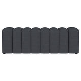 Summer Fabric Upholstered Tufted Accent Bench Charcoal - Tampa Furniture Outlet