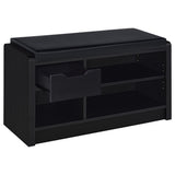 Arrington Storage Bench Black - Tampa Furniture Outlet
