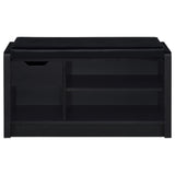Arrington Storage Bench Black - Tampa Furniture Outlet