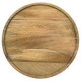 Ixia Round Solid Mango Wood Accent Side Table Natural - Tampa Furniture Outlet