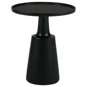 Tampa Furniture Outlet - Coaster - Ixia Round Solid Mango Wood Accent Side Table Black Stain - 915109