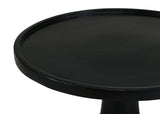Ixia Round Solid Mango Wood Accent Side Table Black Stain - Tampa Furniture Outlet