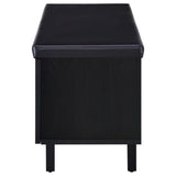 Brixton 2-door Padded Entryway Shoe Storage Bench Black - Tampa Furniture Outlet