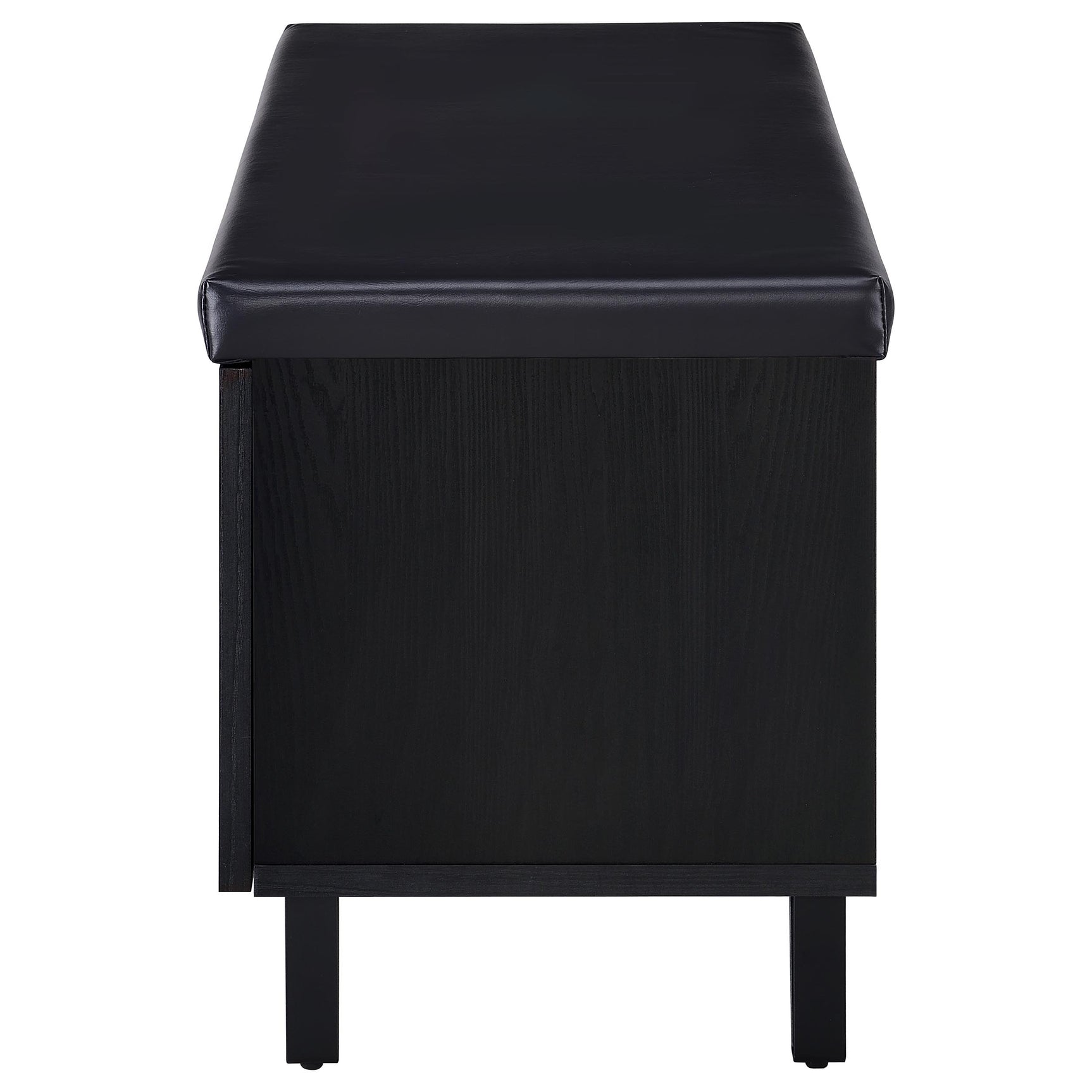 Brixton 2-door Padded Entryway Shoe Storage Bench Black - Tampa Furniture Outlet