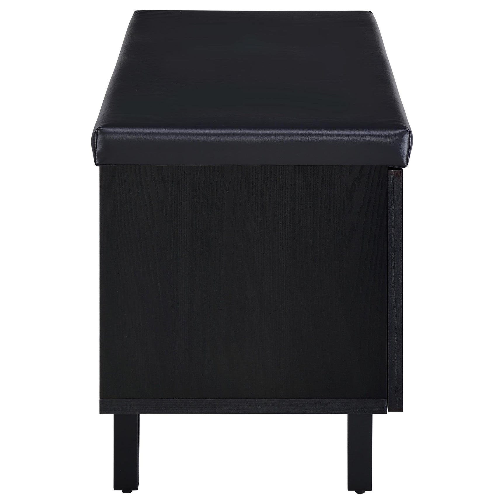 Brixton 2-door Padded Entryway Shoe Storage Bench Black - Tampa Furniture Outlet