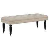 Tampa Furniture Outlet - Coaster - Marsha 52-inch Upholstered Entryway Accent Bench Latte - 915160