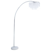 Tampa Furniture Outlet - Coaster - Shirley 86-inch Hanging Crystal Arc Metal Floor Lamp Chrome - 920065