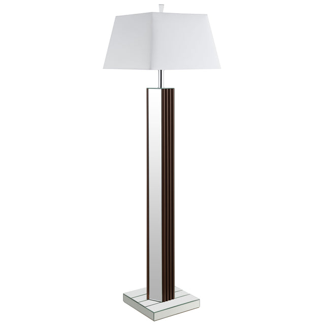Tampa Furniture Outlet - Coaster - Elena 67-inch Square Tapered Mirrored Floor Lamp Brown - 920178