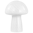 Tampa Furniture Outlet - Coaster - Kanaby Mushroom Shaped Glass Bedside Table Lamp White - 920249