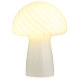 Kanaby Mushroom Shaped Glass Bedside Table Lamp White - Tampa Furniture Outlet