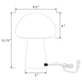 Kanaby Mushroom Shaped Glass Bedside Table Lamp White - Tampa Furniture Outlet