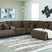 Tampa Furniture Outlet - Ashley Furniture - Top Tier Sectional - 6-Piece Reclining Sectional with Chaise / Chocolate - 92705S1
