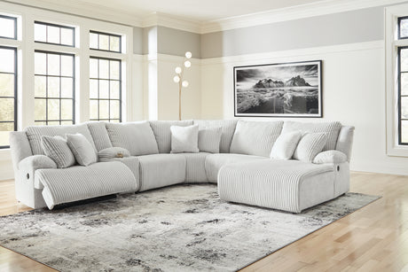 Tampa Furniture Outlet - Ashley Furniture - Top Tier Sectional - 6-Piece Reclining Sectional with Chaise / Alloy - 92706S1
