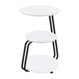 Tampa Furniture Outlet - Coaster - Hilly 3-tier Round Accent Side Table White and Black - 930071