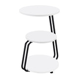Tampa Furniture Outlet - Coaster - Hilly 3-tier Round Accent Side Table White and Black - 930071