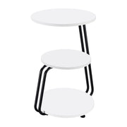 Tampa Furniture Outlet - Coaster - Hilly 3-tier Round Accent Side Table White and Black - 930071