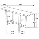 Darius Solid Wood Entryway Console Table Natural Mango - Tampa Furniture Outlet