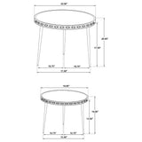 Ollie 2-piece Solid Wood Bone Inlay Nesting Table Natural - Tampa Furniture Outlet