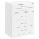 Danbury 3-drawer Makeup Vanity & Stool Set White High Gloss - Tampa Furniture Outlet