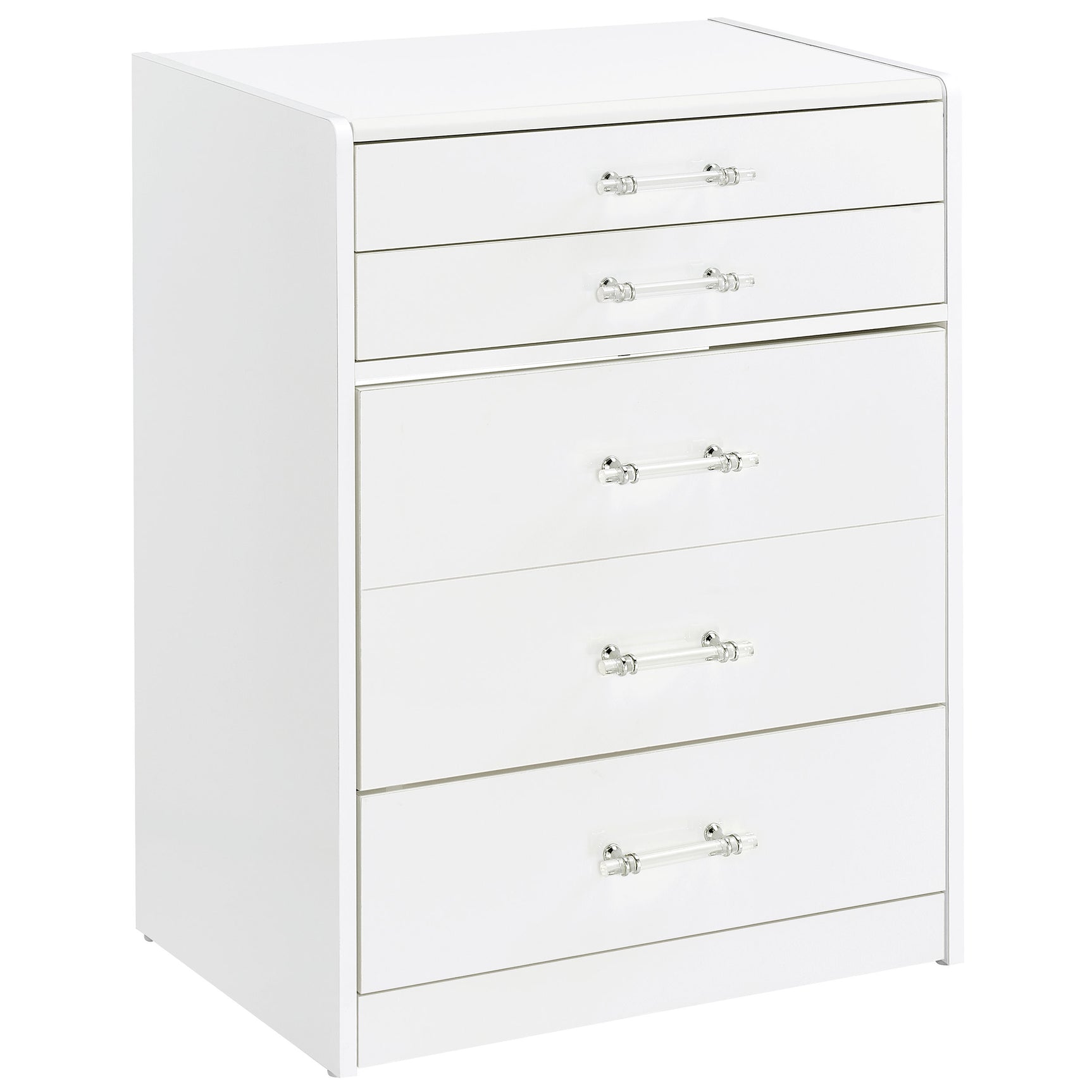 Danbury 3-drawer Makeup Vanity & Stool Set White High Gloss - Tampa Furniture Outlet