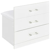 Danbury 3-drawer Makeup Vanity & Stool Set White High Gloss - Tampa Furniture Outlet
