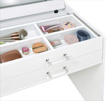 Danbury 3-drawer Makeup Vanity & Stool Set White High Gloss - Tampa Furniture Outlet