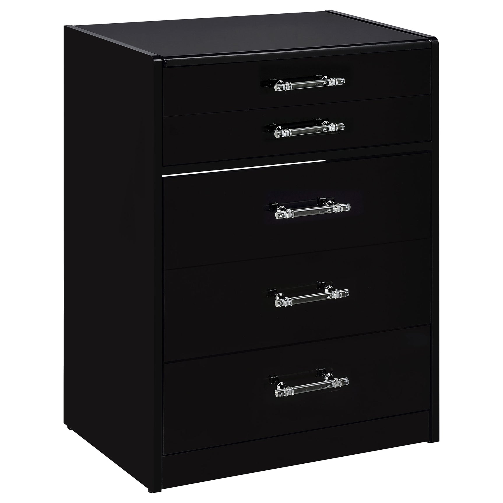 Danbury 3-drawer Makeup Vanity & Stool Set Black High Gloss - Tampa Furniture Outlet