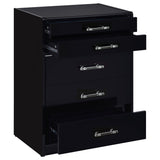 Danbury 3-drawer Makeup Vanity & Stool Set Black High Gloss - Tampa Furniture Outlet