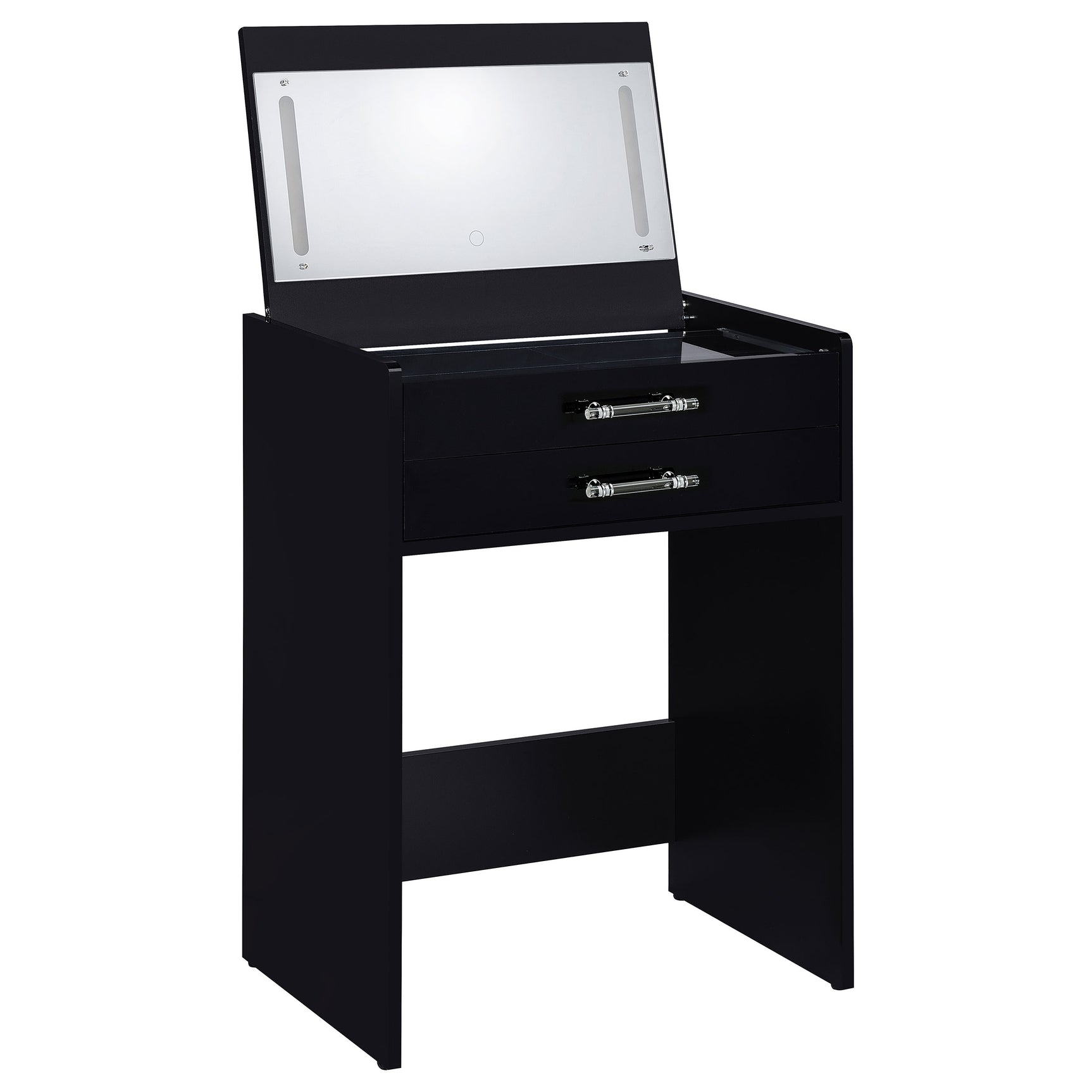 Danbury 3-drawer Makeup Vanity & Stool Set Black High Gloss - Tampa Furniture Outlet