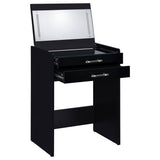 Danbury 3-drawer Makeup Vanity & Stool Set Black High Gloss - Tampa Furniture Outlet