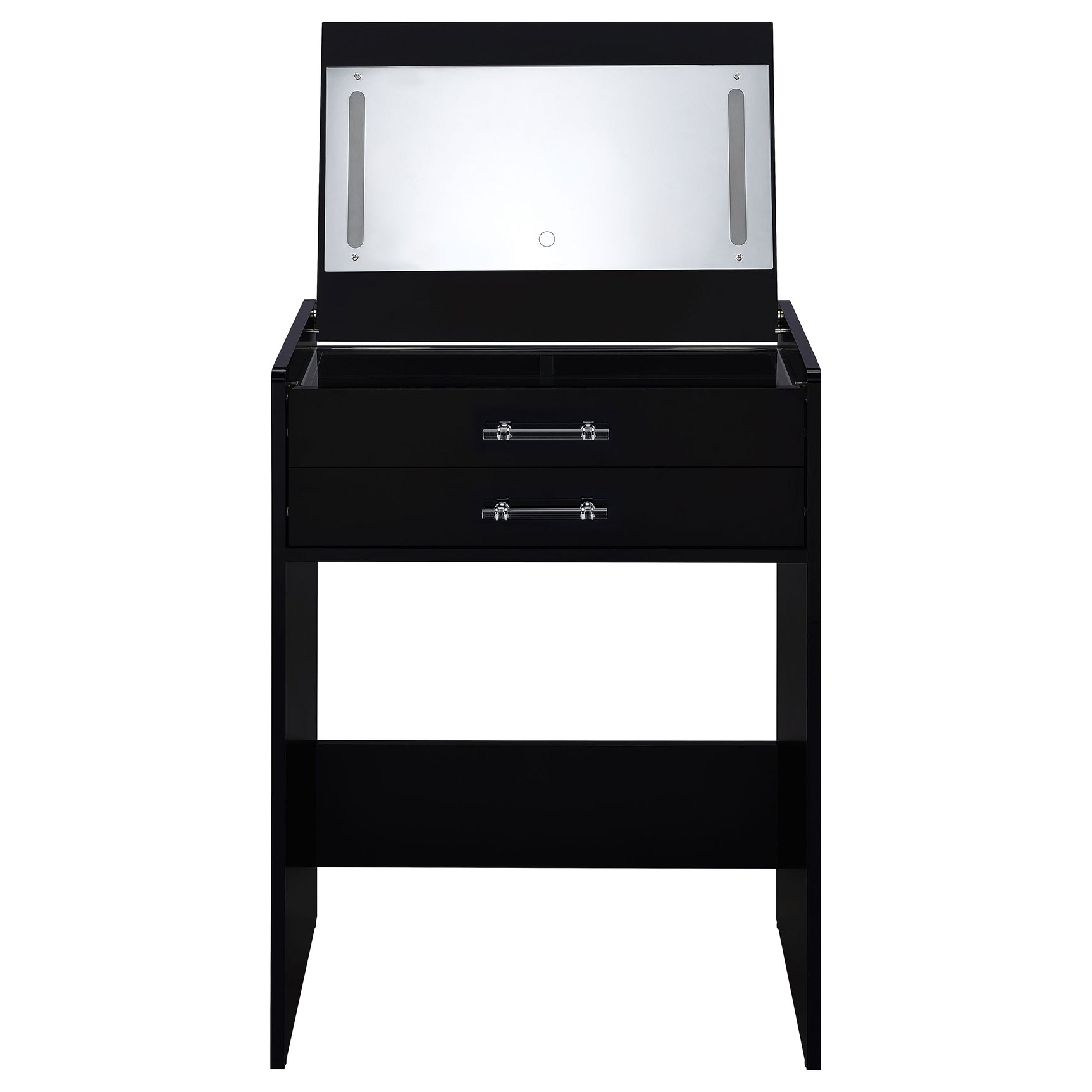 Danbury 3-drawer Makeup Vanity & Stool Set Black High Gloss - Tampa Furniture Outlet