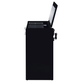 Danbury 3-drawer Makeup Vanity & Stool Set Black High Gloss - Tampa Furniture Outlet