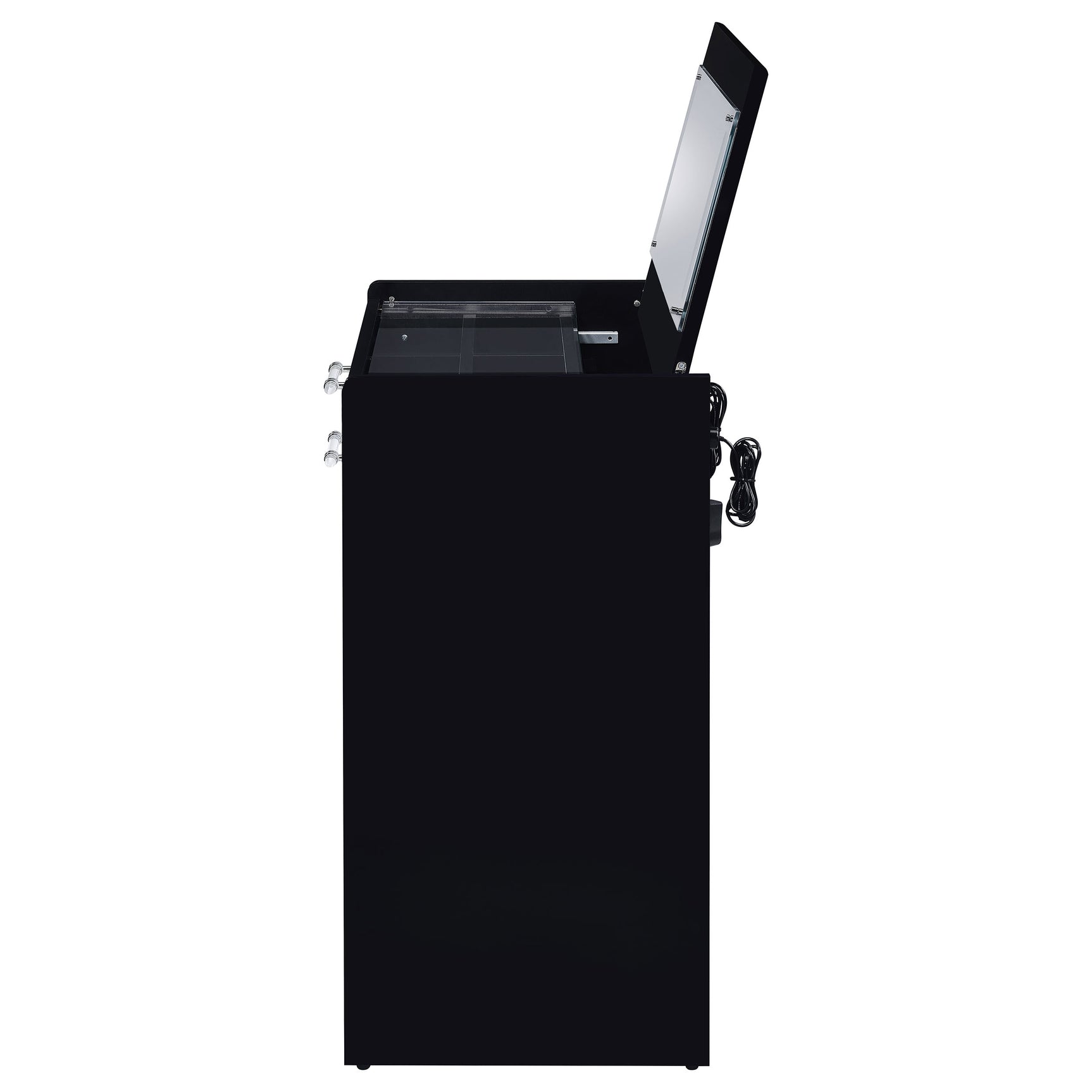 Danbury 3-drawer Makeup Vanity & Stool Set Black High Gloss - Tampa Furniture Outlet