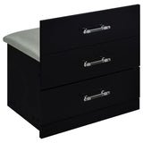 Danbury 3-drawer Makeup Vanity & Stool Set Black High Gloss - Tampa Furniture Outlet