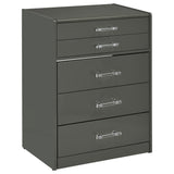 Danbury 3-drawer Makeup Vanity & Stool Set Grey High Gloss - Tampa Furniture Outlet