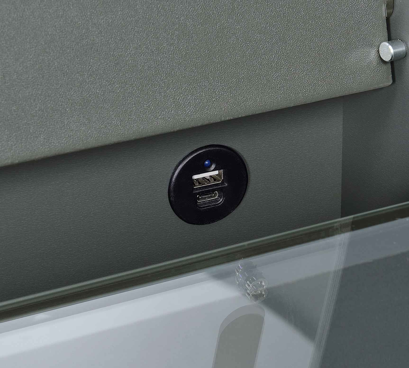 Danbury 3-drawer Makeup Vanity & Stool Set Grey High Gloss - Tampa Furniture Outlet