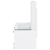 Flora 2-drawer Vanity Set with LED Mirror White High Gloss - Tampa Furniture Outlet