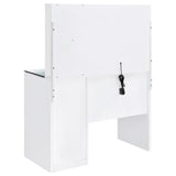 Flora 2-drawer Vanity Set with LED Mirror White High Gloss - Tampa Furniture Outlet